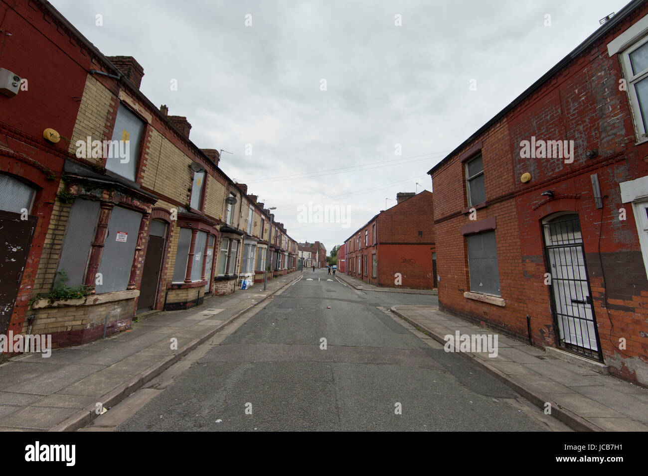 Häuser zu verkaufen in der Cranbourne Road, Liverpool, UK, Stockfoto