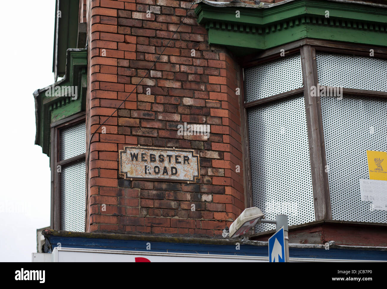 Häuser zu verkaufen in Webster Road, Liverpool, UK, Stockfoto