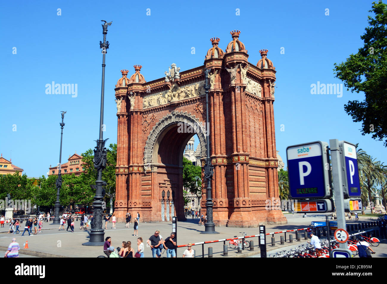 Arc de Triomf, Passeig de Lluís Companys, Barcelona, Spanien Stockfoto