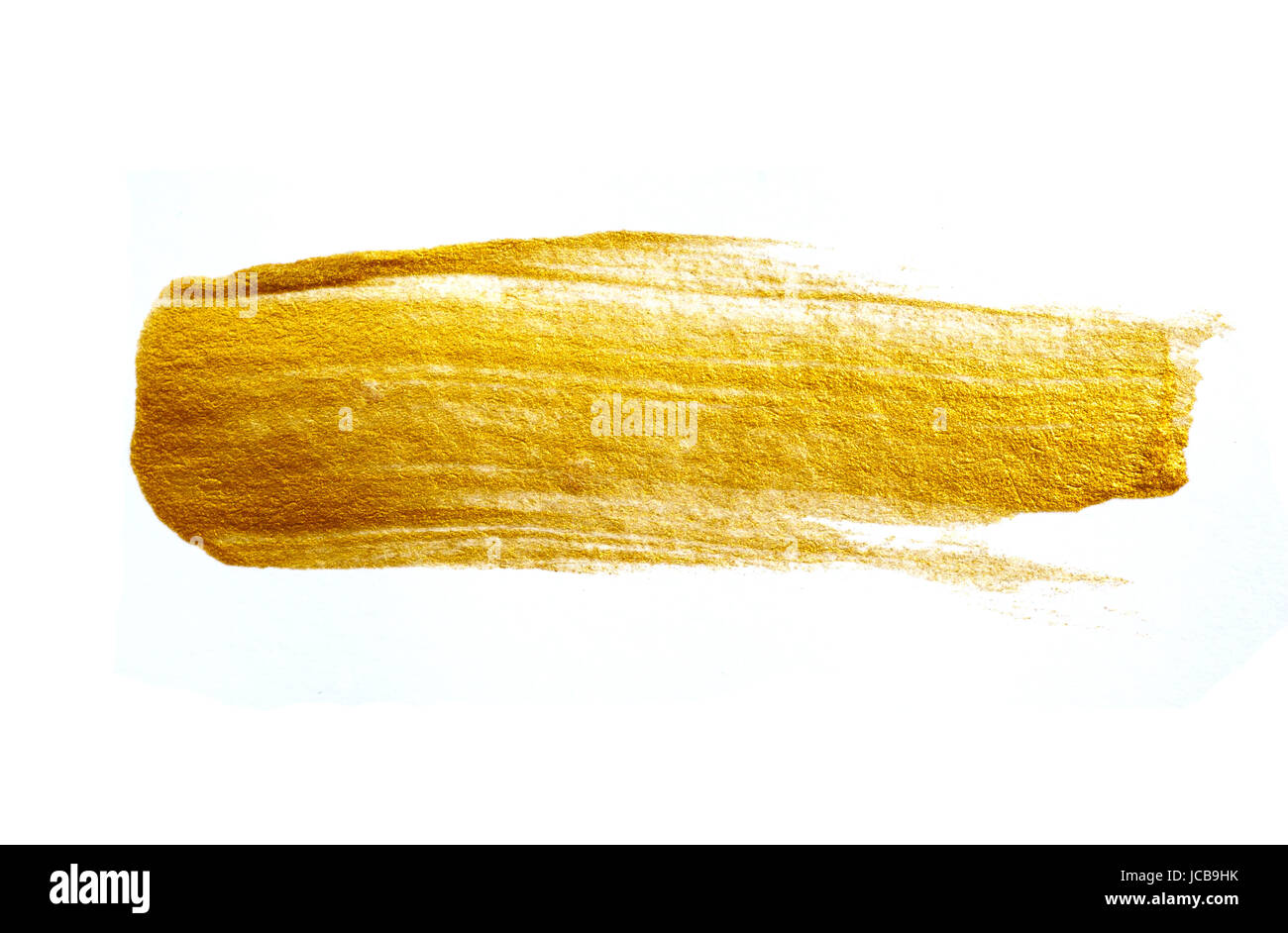 Goldenen Strich Farbe Element Design auf weißem Hintergrund Stockfoto