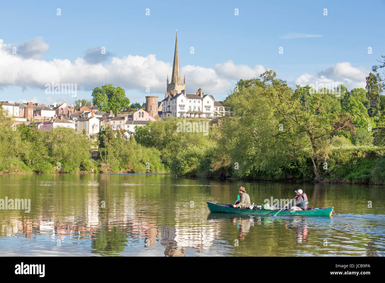 Die attraktive am Flussufer von Ross auf Wye, Herefordshire, England, UK Stockfoto