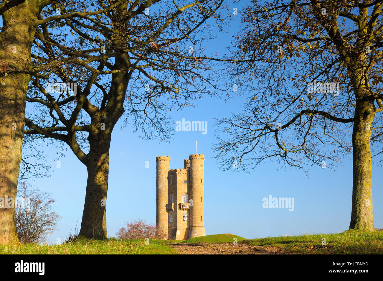 Broadway Tower, Cotswolds, Worcestershire, England, Vereinigtes Königreich Stockfoto