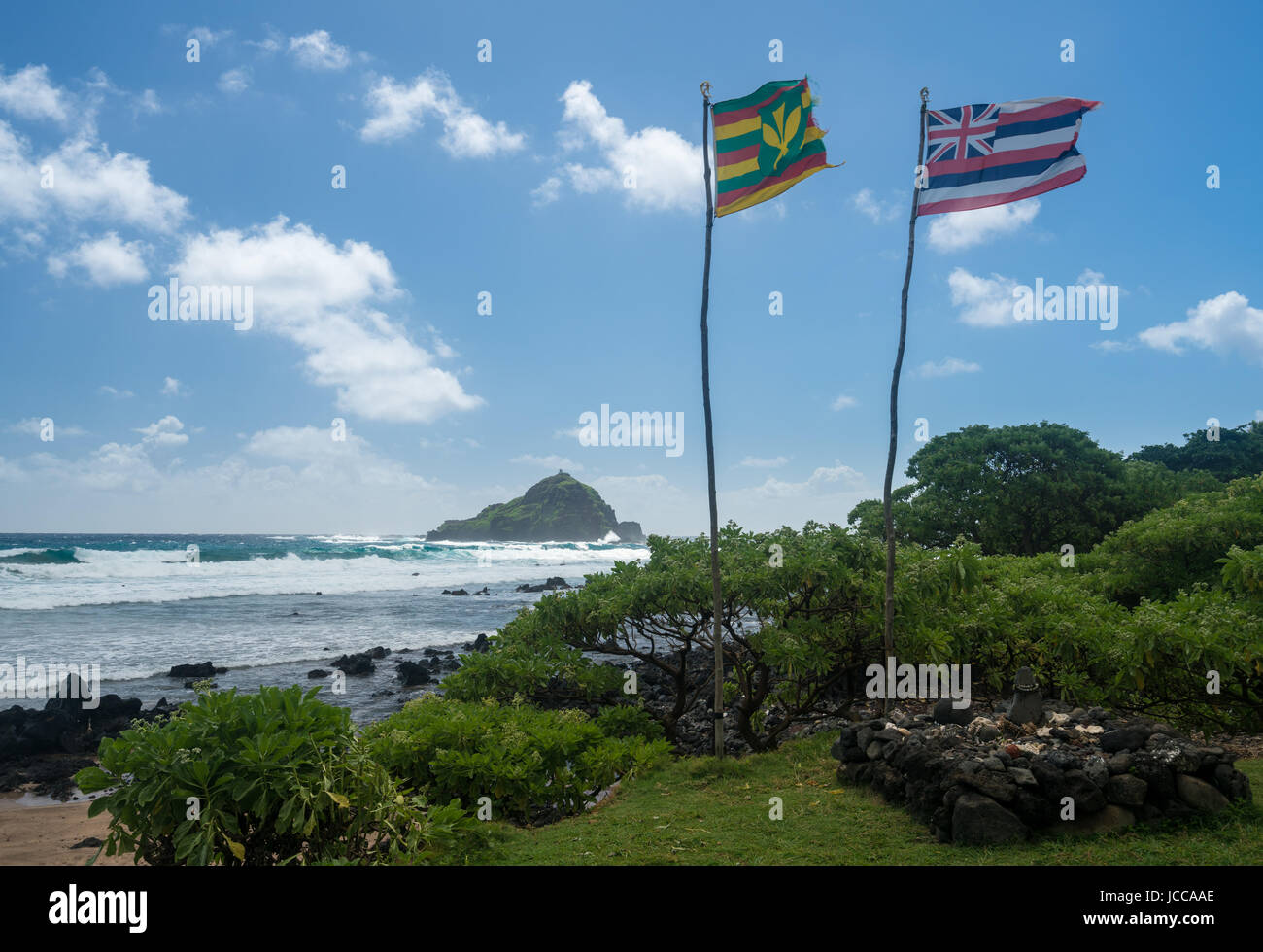 Koki-Strand in der Nähe von Hana auf der hawaiianischen Insel Maui Stockfoto