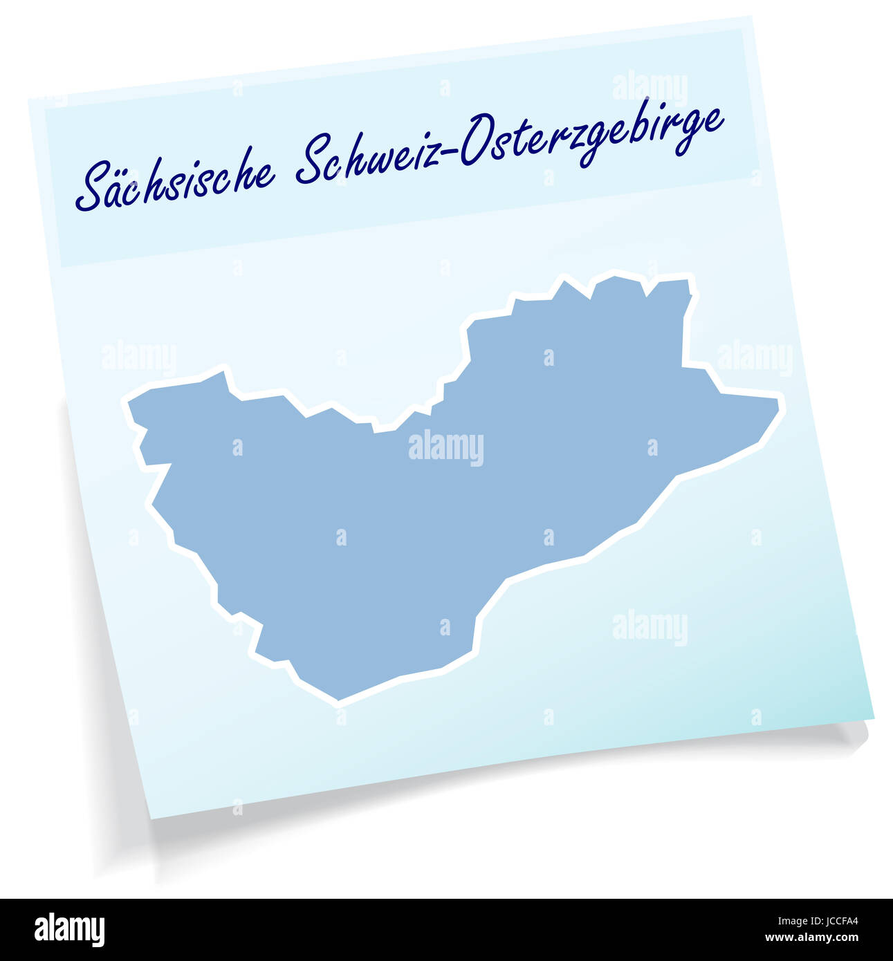 Karte von Sächsische Schweiz - osterzgebirge Stockfotografie - Alamy