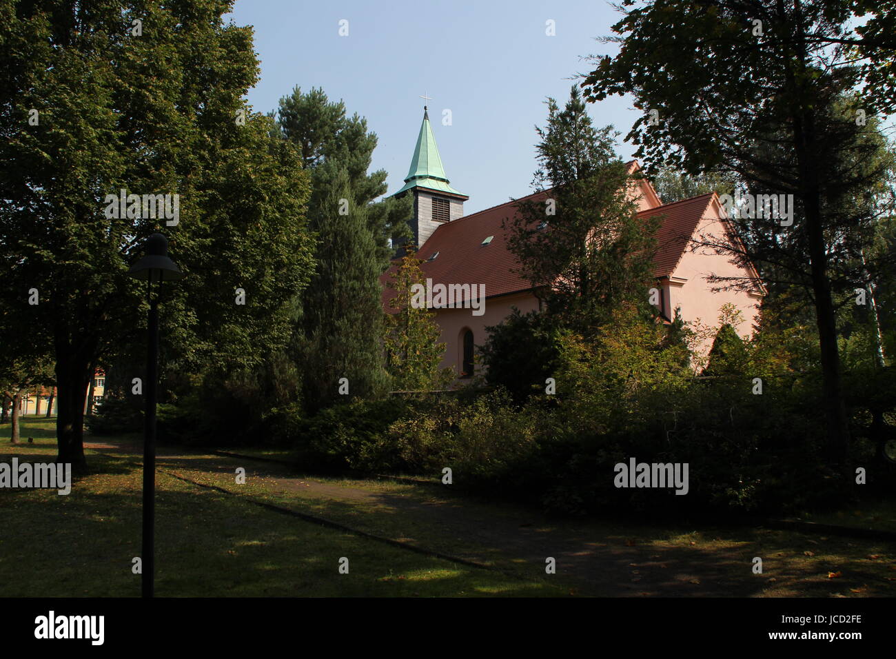 Eine kleine Kirche in Sachsen - Anhalt Stockfoto