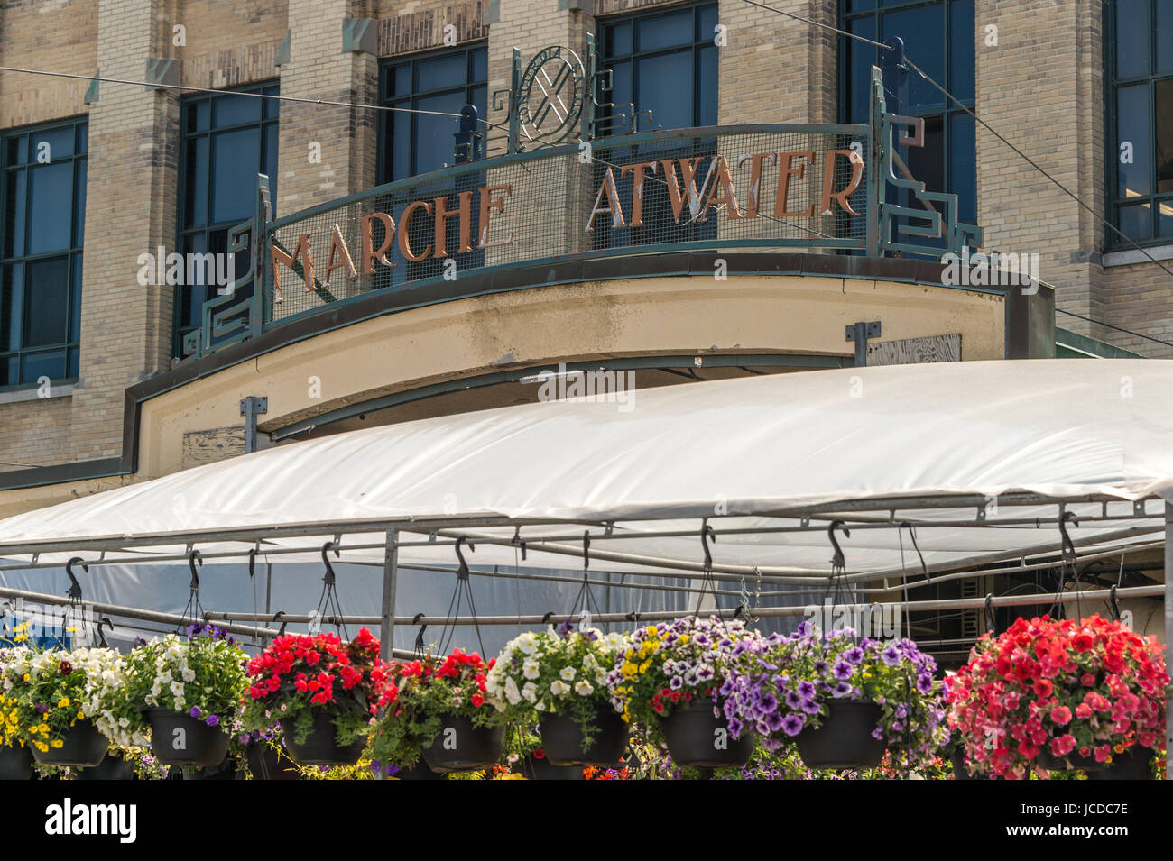 Atwater Market in Montreal, QC, Canada (Juni 2017 Stockfoto