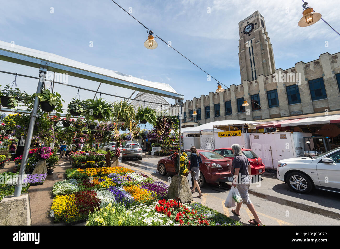 Atwater Market in Montreal, QC, Canada (Juni 2017 Stockfoto
