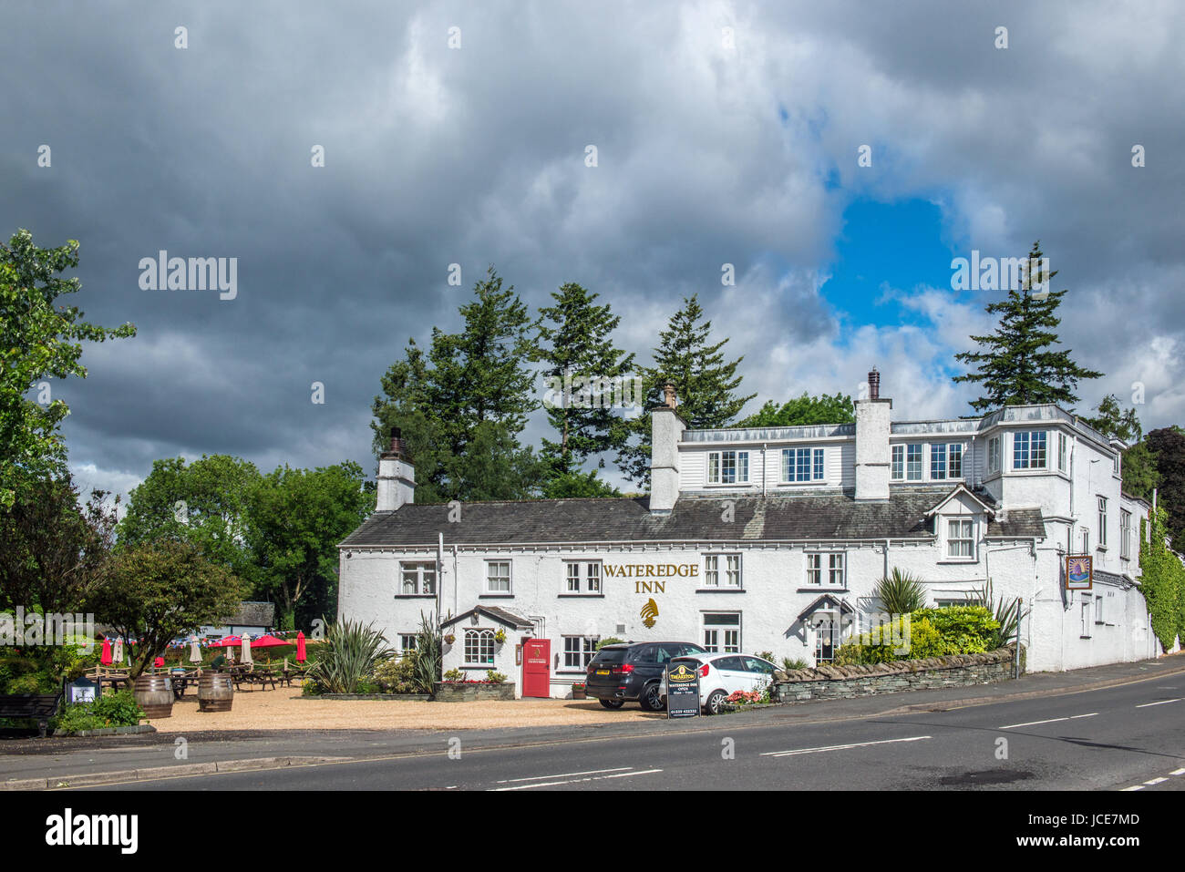 Stadtvilla-Inn-Stadtvilla in der Nähe von Ambleside Seenplatte Cumbria Stockfoto