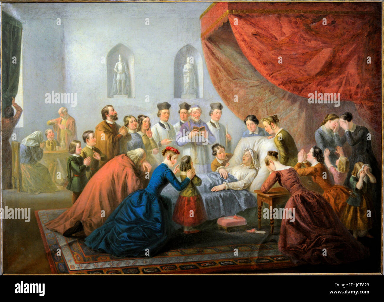 Wincenty Smokowski (1797-1876). Polnisch-litauischen Maler. Dame auf dem Sterbebett. Vilnius-Bildergalerie. Litauen. Stockfoto