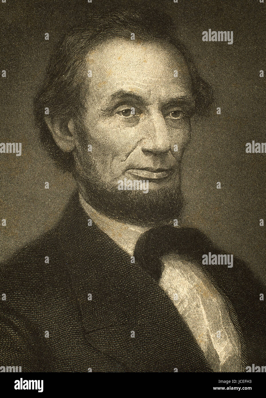 Abraham Lincoln (1809-1865). US-amerikanischer Politiker und lawyer.16th Präsident der Vereinigten Staaten. Porträt. Gravur. Stockfoto