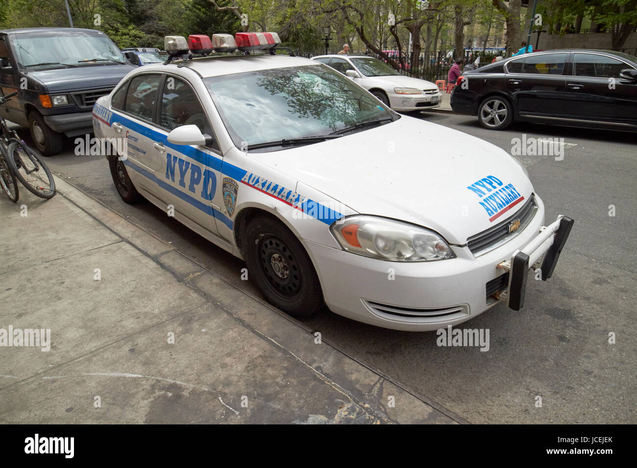 NYPD Hilfspolizei patrouillieren Fahrzeug New York City USA Stockfoto