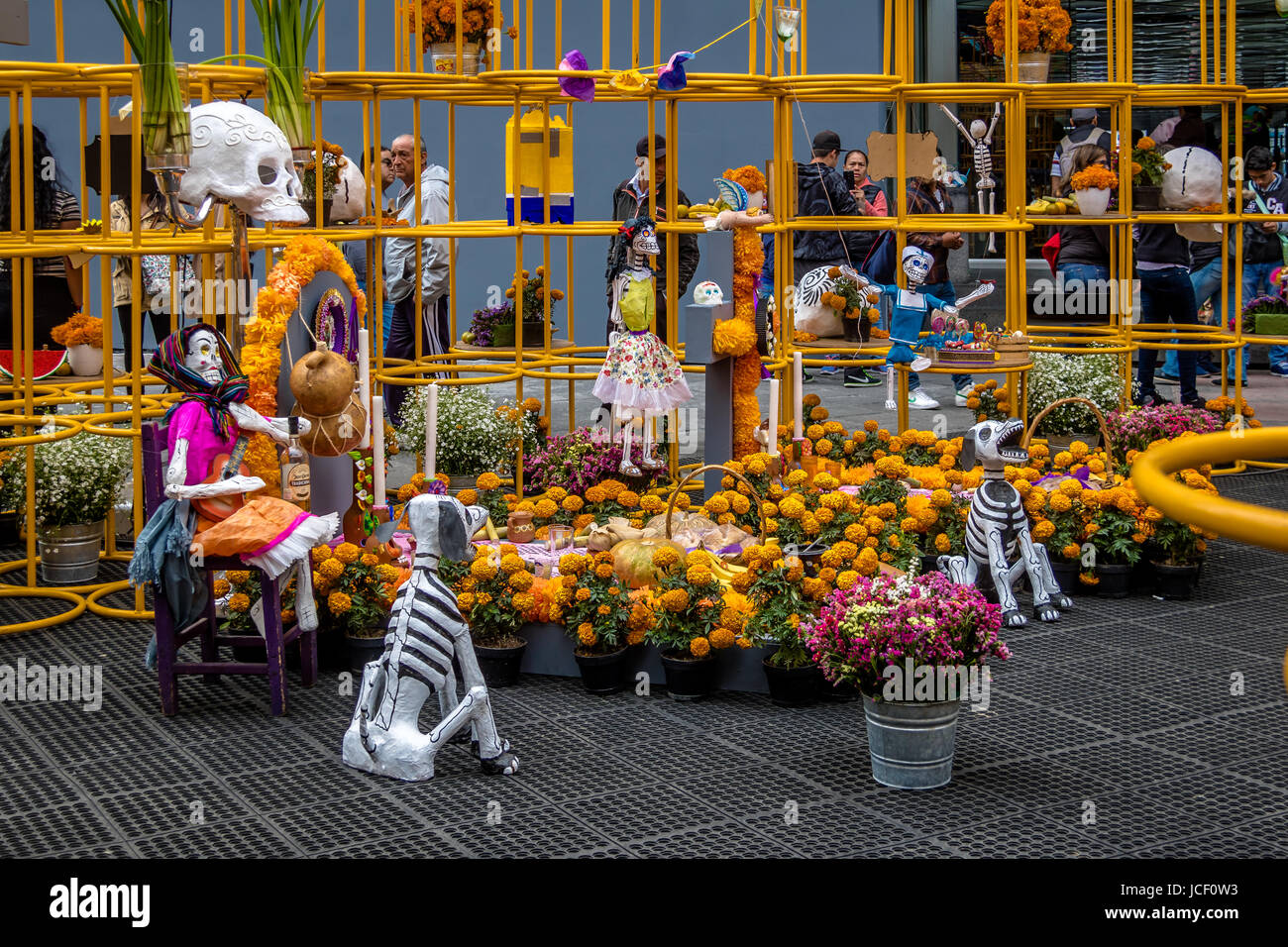 Tag der Toten (Dia de Los Muertos) Dekoration - Mexiko-Stadt, Mexiko Stockfoto