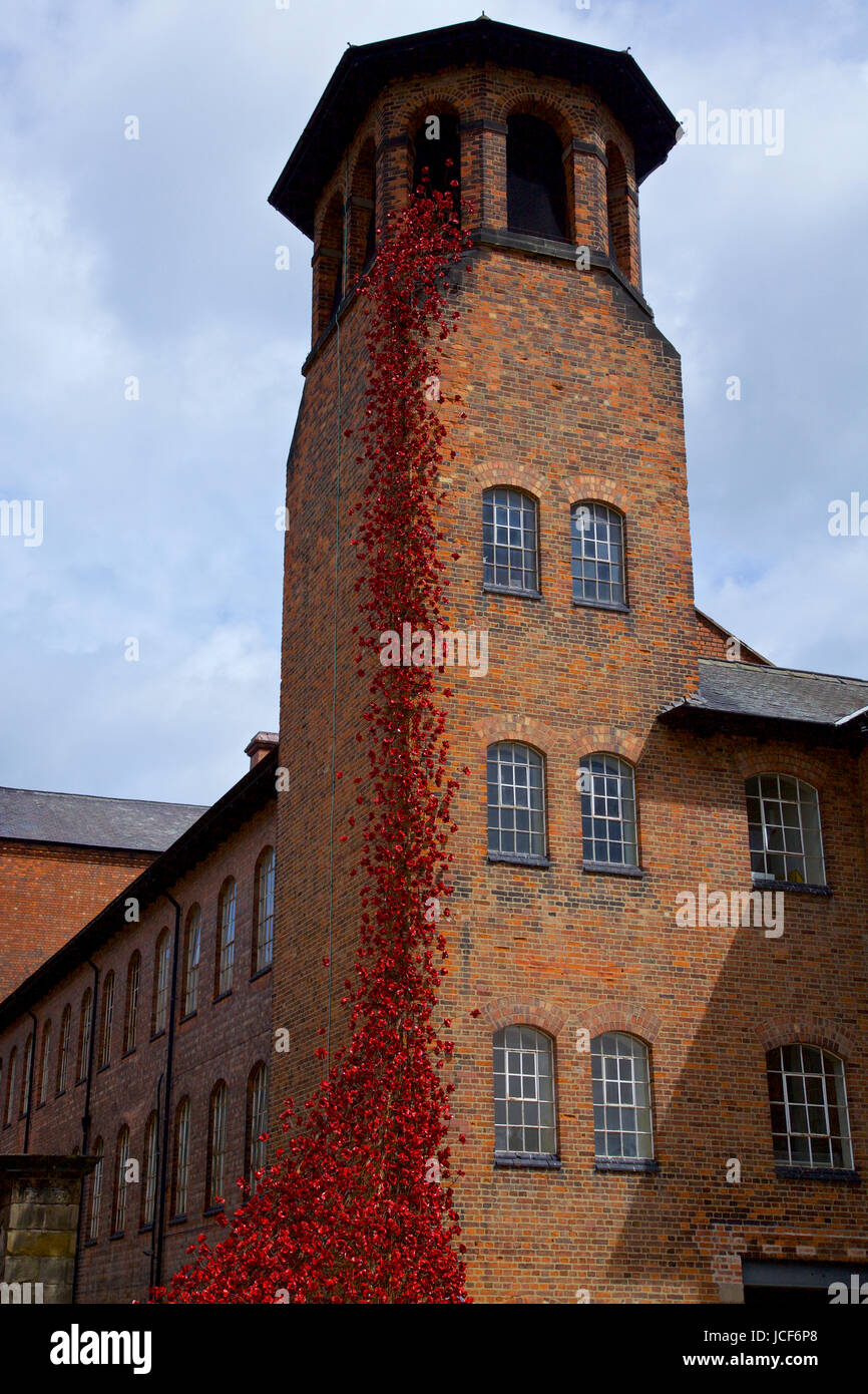 Weinende Fenster Spinnerei Derby Stockfoto