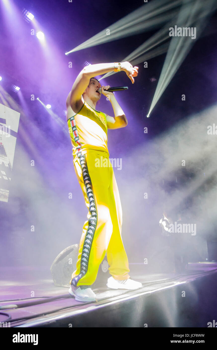 Barcelona, Spanien. 15. Juni 2017. Sónar 2017. Sonar tagsüber. Tommy Cash / EE. Im neuen Rap aus dem Osten. Die junge, die estnische Mc scheint Zuge Yung Leans narkotischen Rap zu folgen und haben vollständig assimiliert die bizarre, und Durchbruch Ästhetik des sterben Antwoord. Es ist eine Ikone in Russland und den Ländern des Ostens. Bildnachweis: Cisco Pelay / Alamy Live News Stockfoto