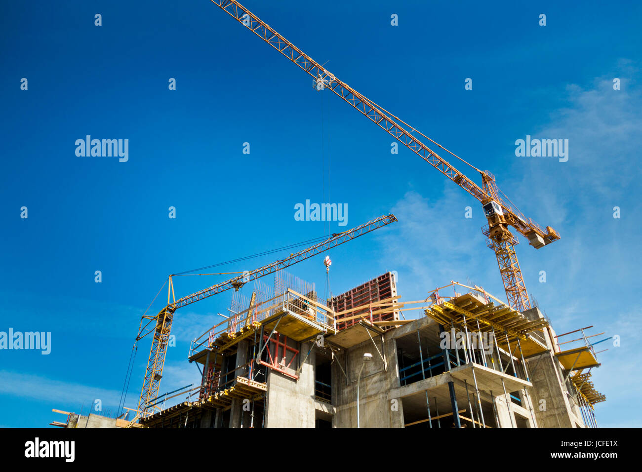 Wohnungen, Gebäude im Bau Stockfoto