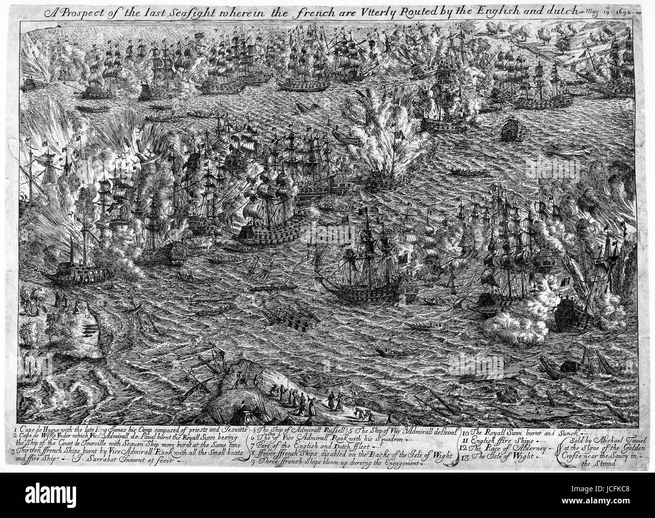 La Hague Marine Aktion zwischen Holländer, Französisch und Englisch Stockfoto