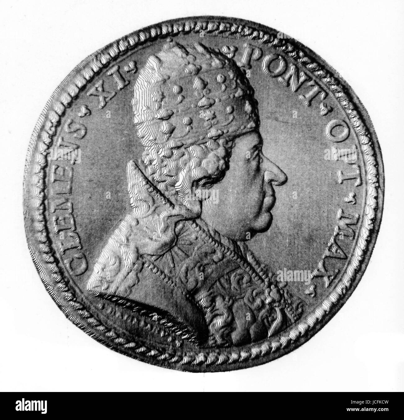 Portrait von Papst Clemens XI (Gianfrancesco Albani, 1649-1721), 241th Papst. Stockfoto