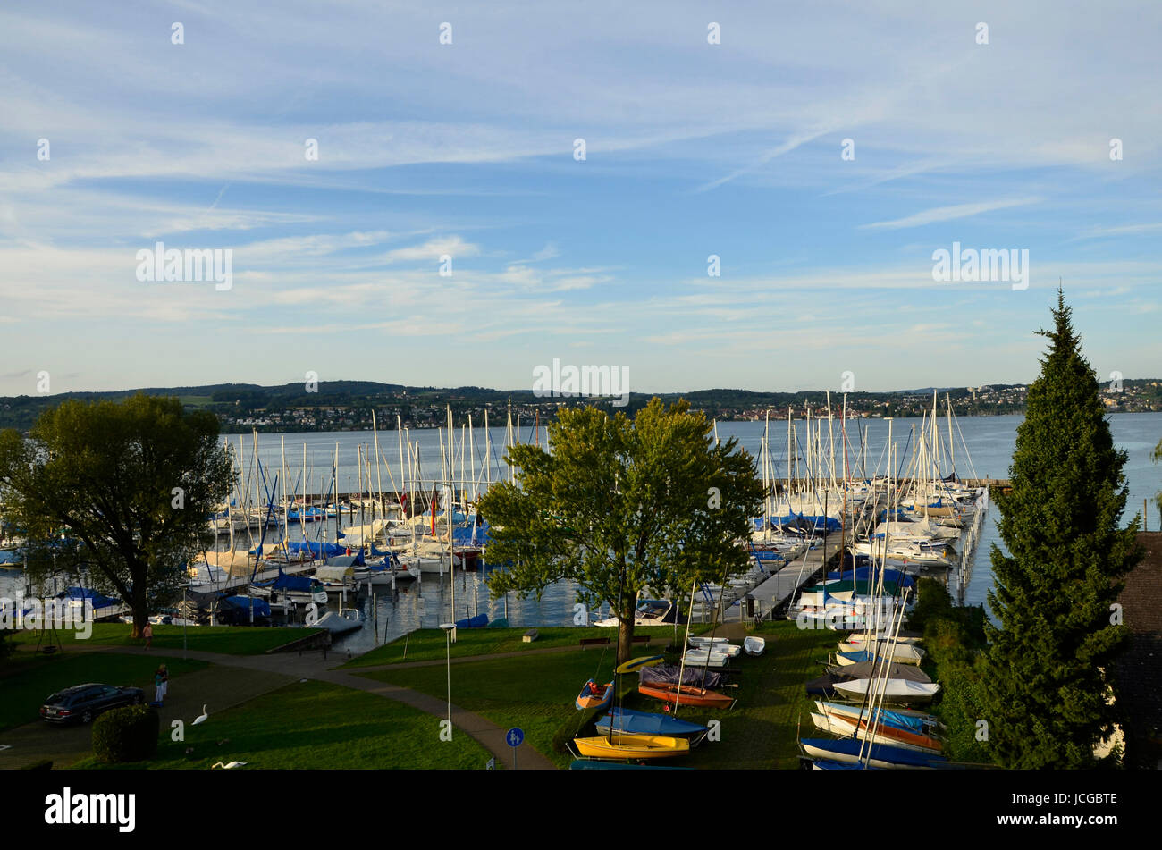 Yachthafen in Wallhausen am Ãœberlinger See Stockfoto