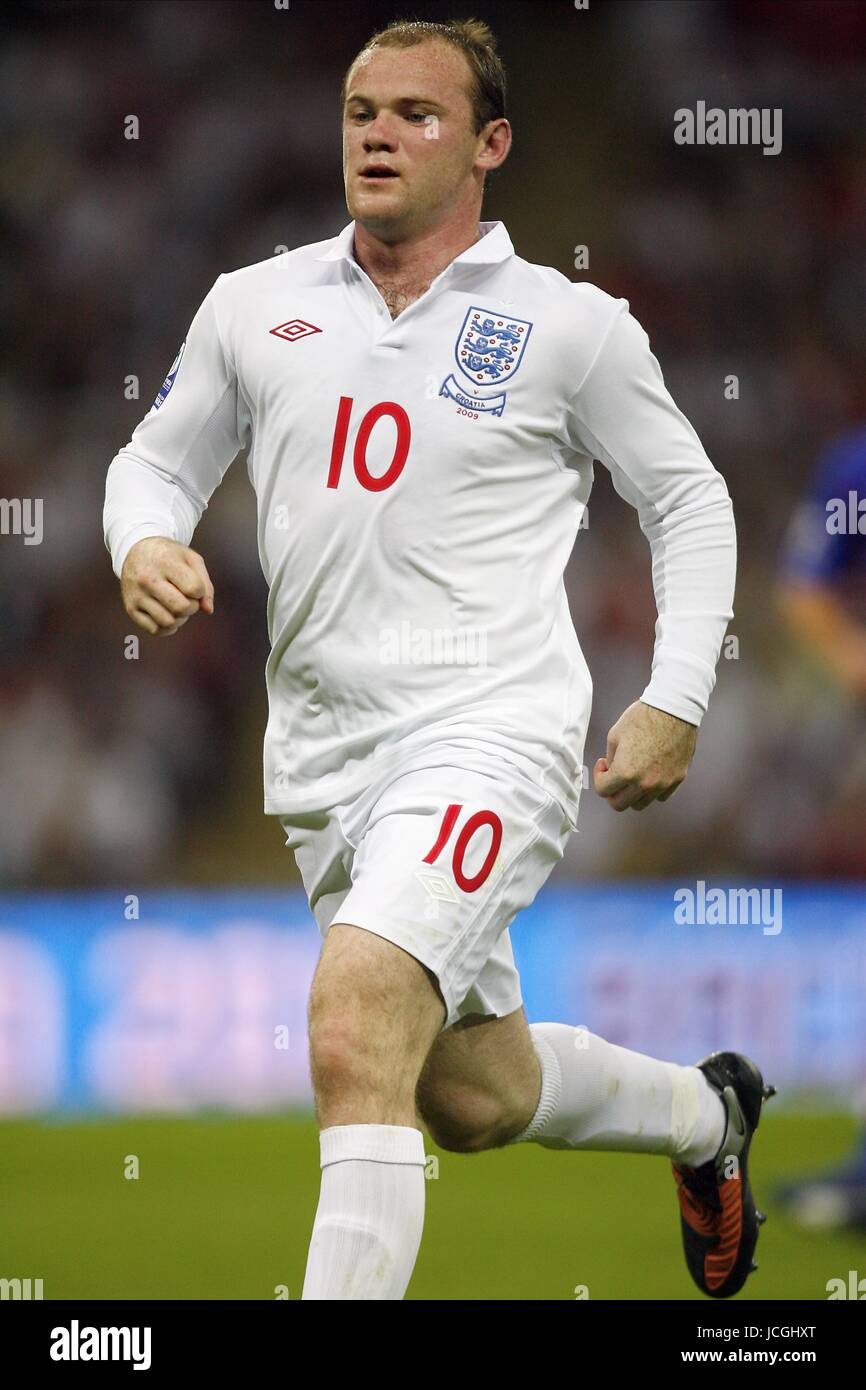 WAYNE ROONEY, England und Manchester United FC, England V KROATIEN, 2009 Stockfoto