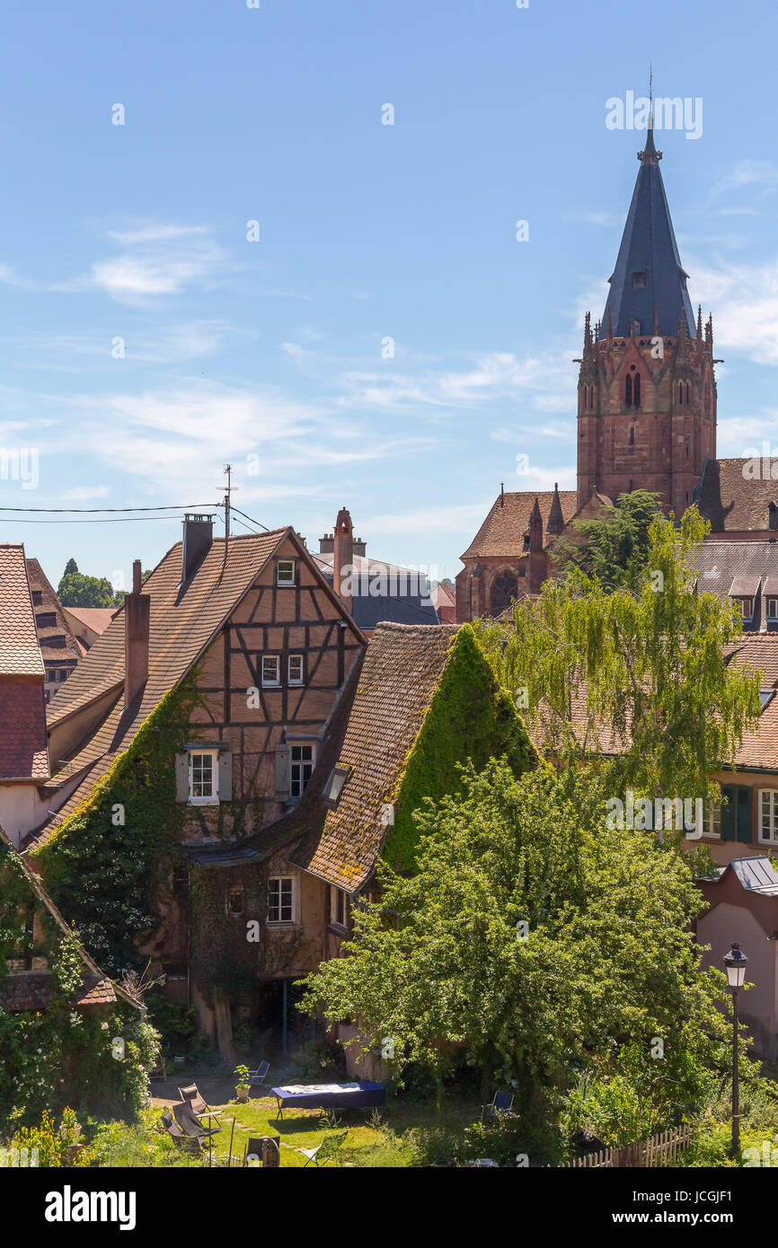 Wissembourg Stadtzentrum Stockfoto