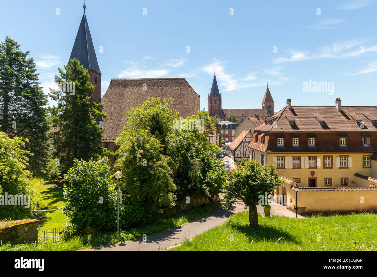 Wissembourg Stadtzentrum Stockfoto