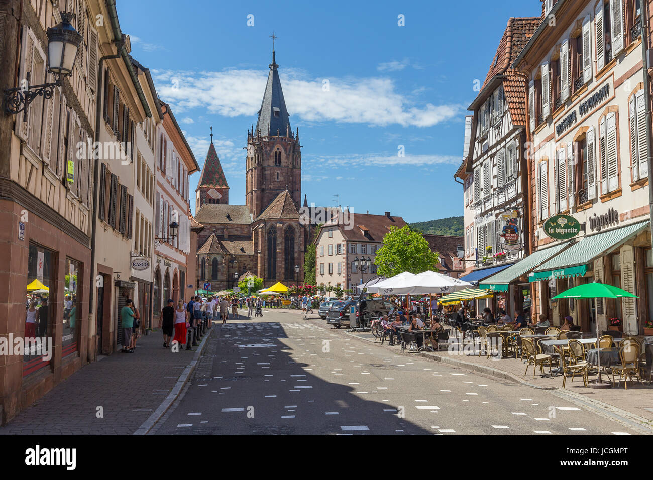 Wissembourg Stadtzentrum Stockfoto