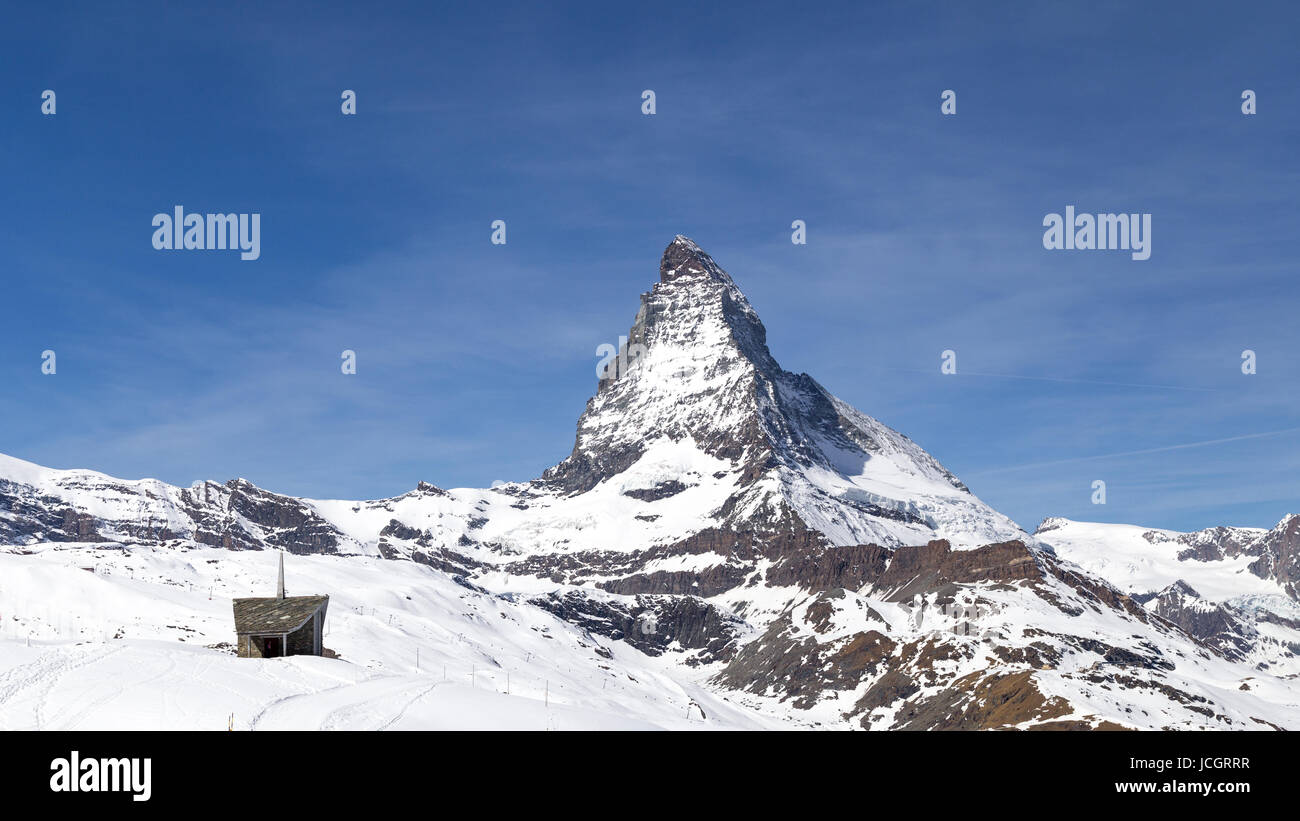 Berühmte Matterhorn in der Schweiz Stockfoto