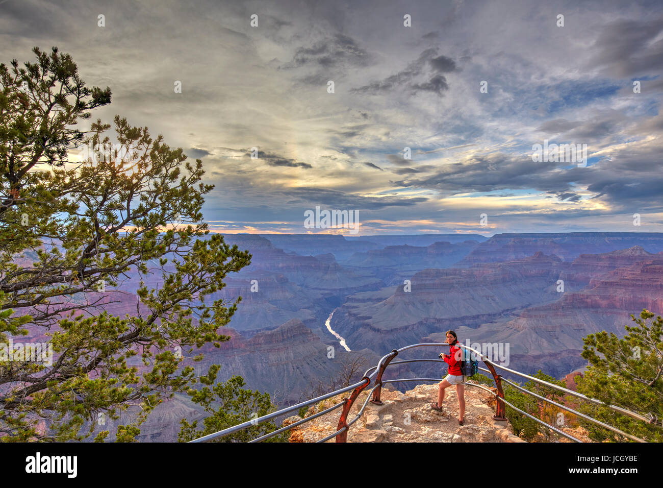 Grand Canyon gesehen von Mohave Point, South Rim, Arizona, Vereinigte Staaten Stockfoto