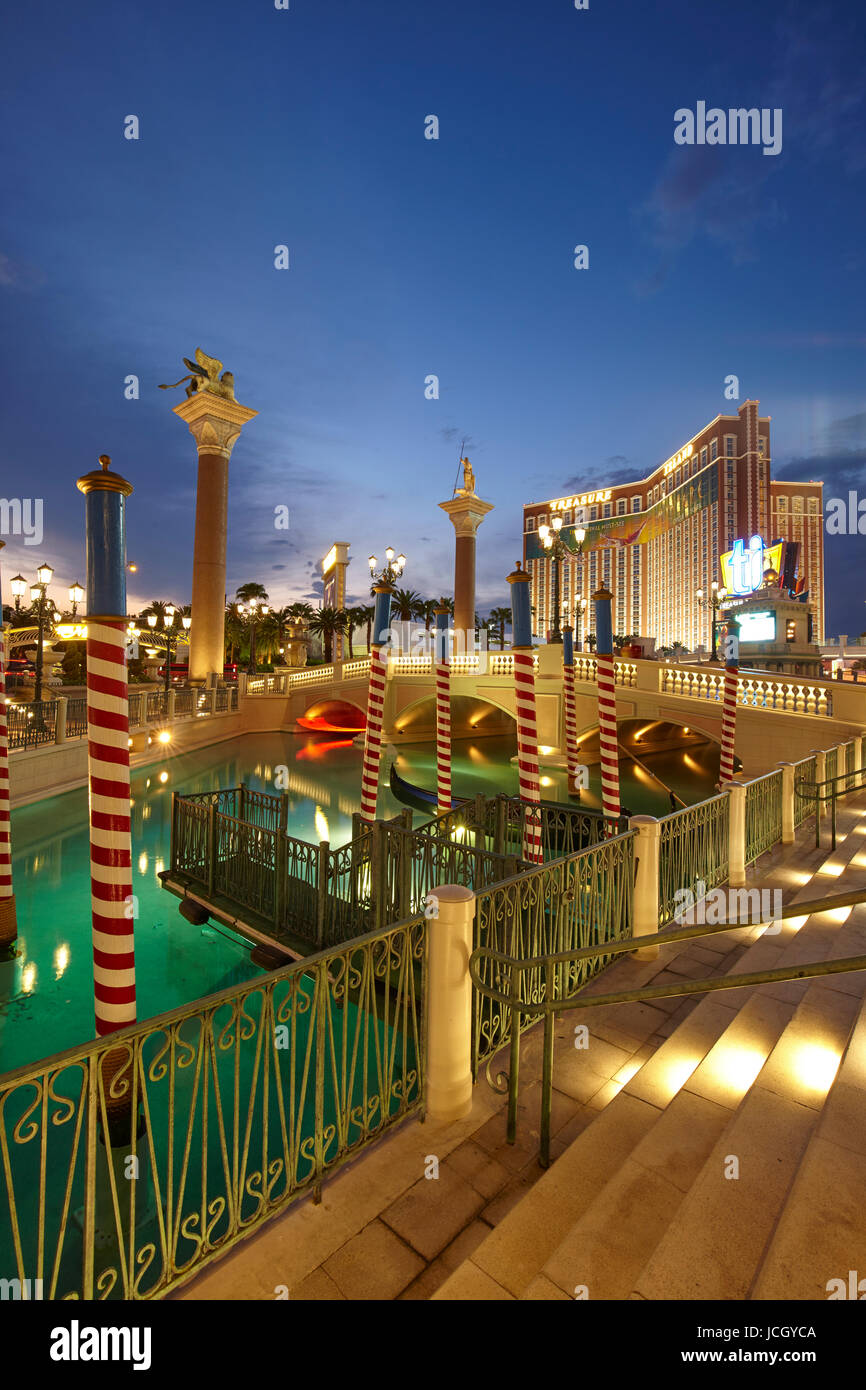 Das Venetian Hotel in Las Vegas, Nevada, Vereinigte Staaten Stockfoto