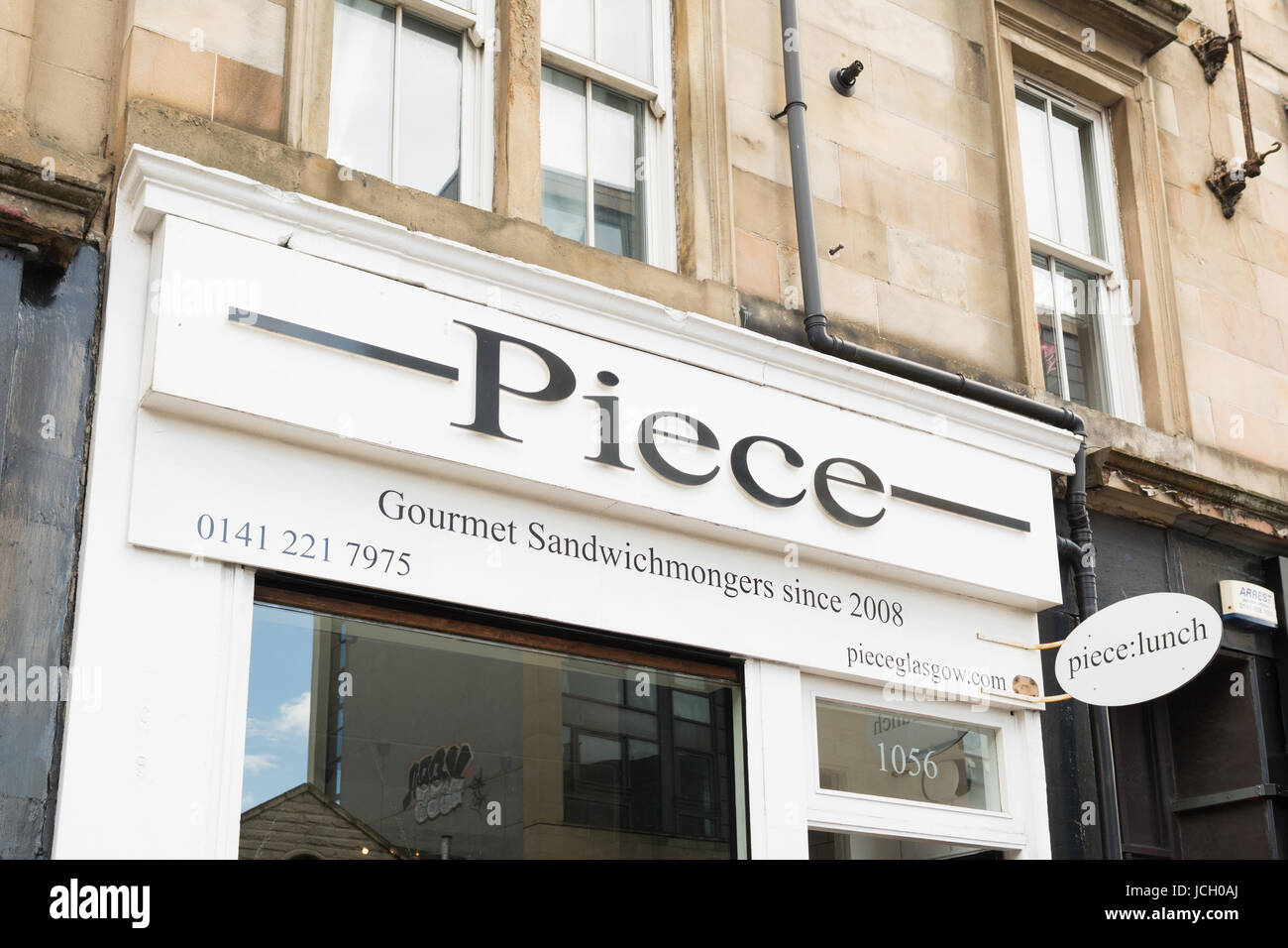 Stück - Gourmet-Sandwichmonger - Argyle Street, Finnieston, Glasgow, Schottland Stockfoto
