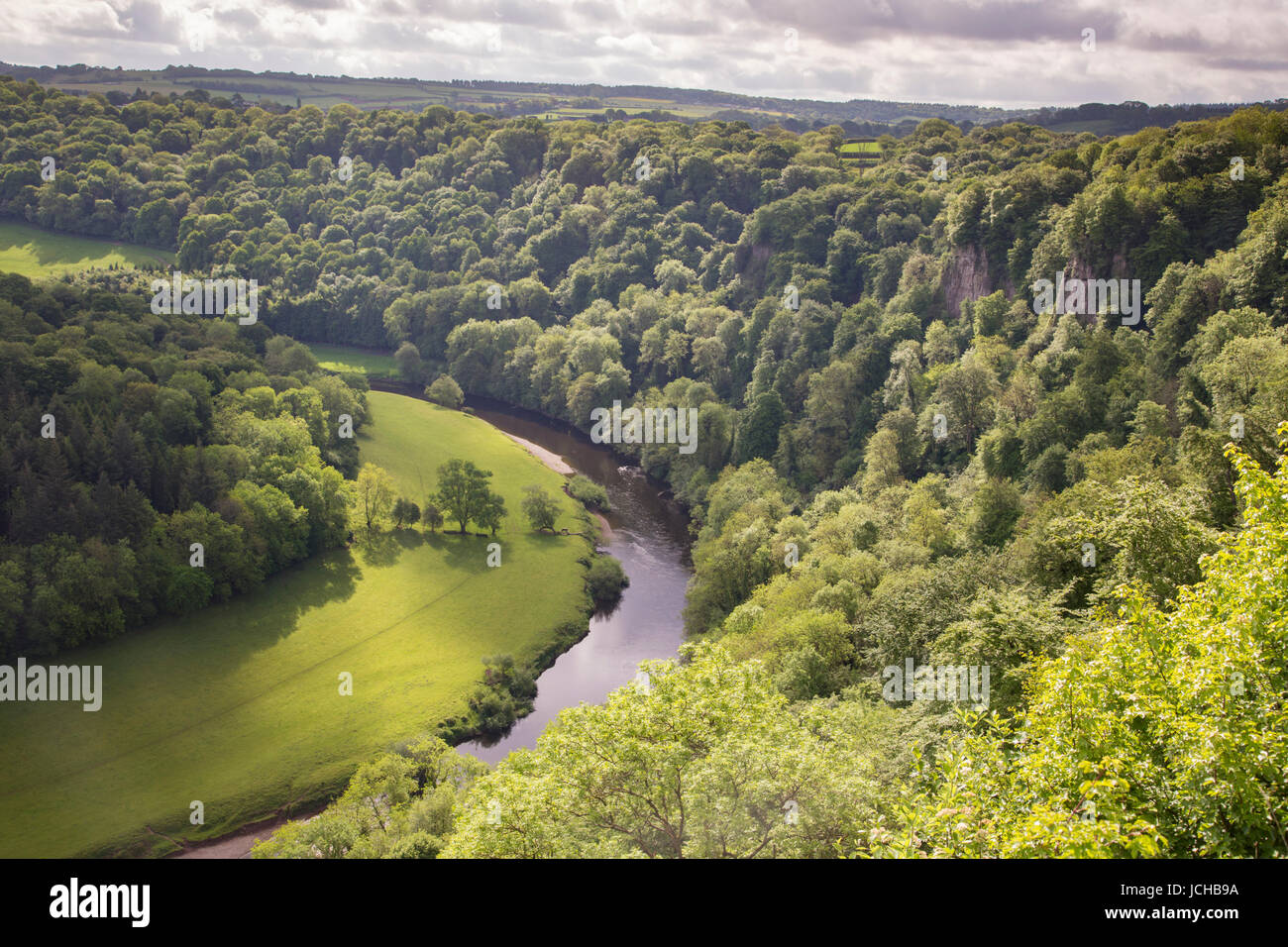 Der Fluss Wye von Symonds Yat, Herefordshire, England, Uk Stockfoto