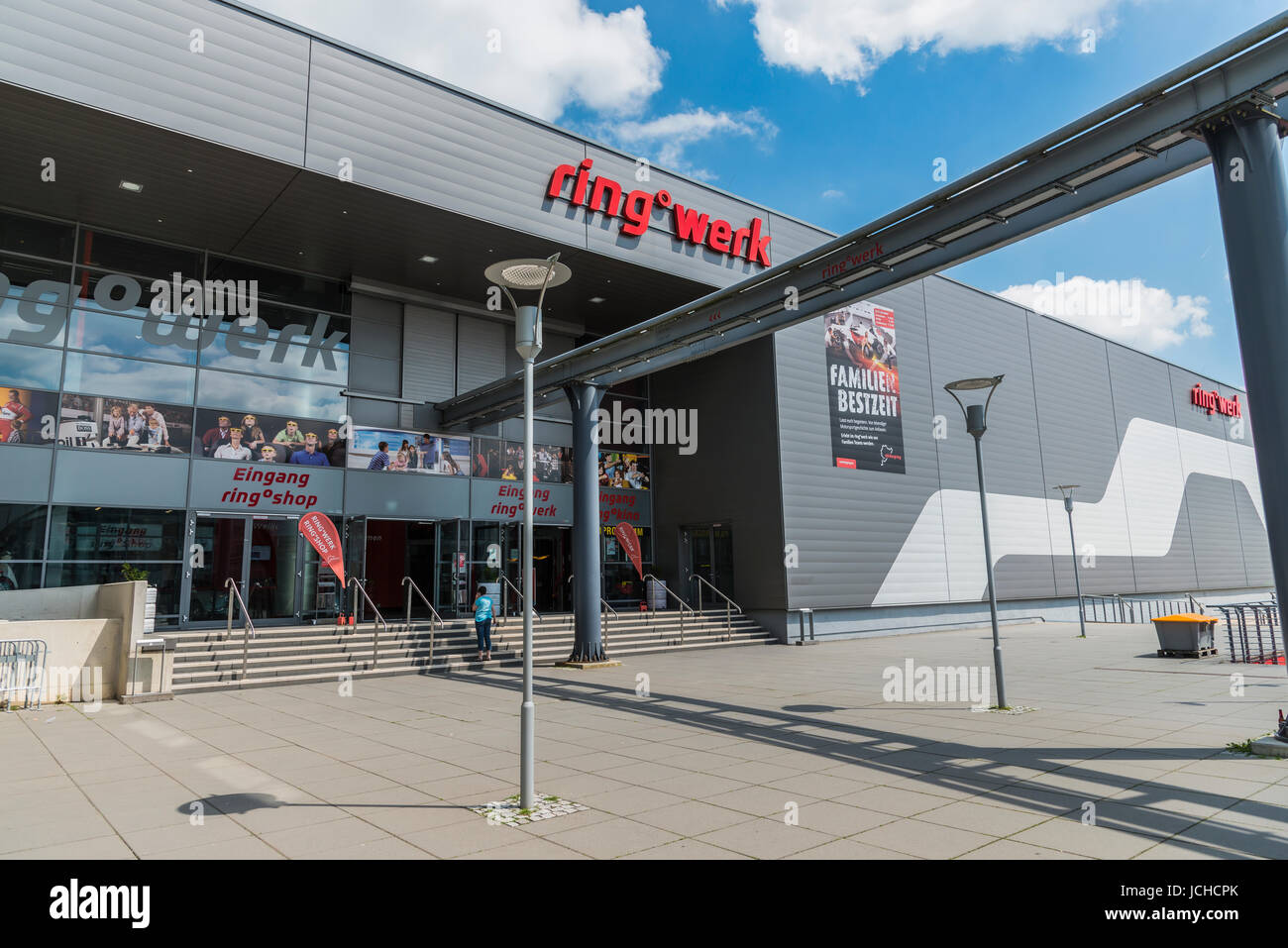 Hallen der Eingang des Nürburgrings Stockfoto