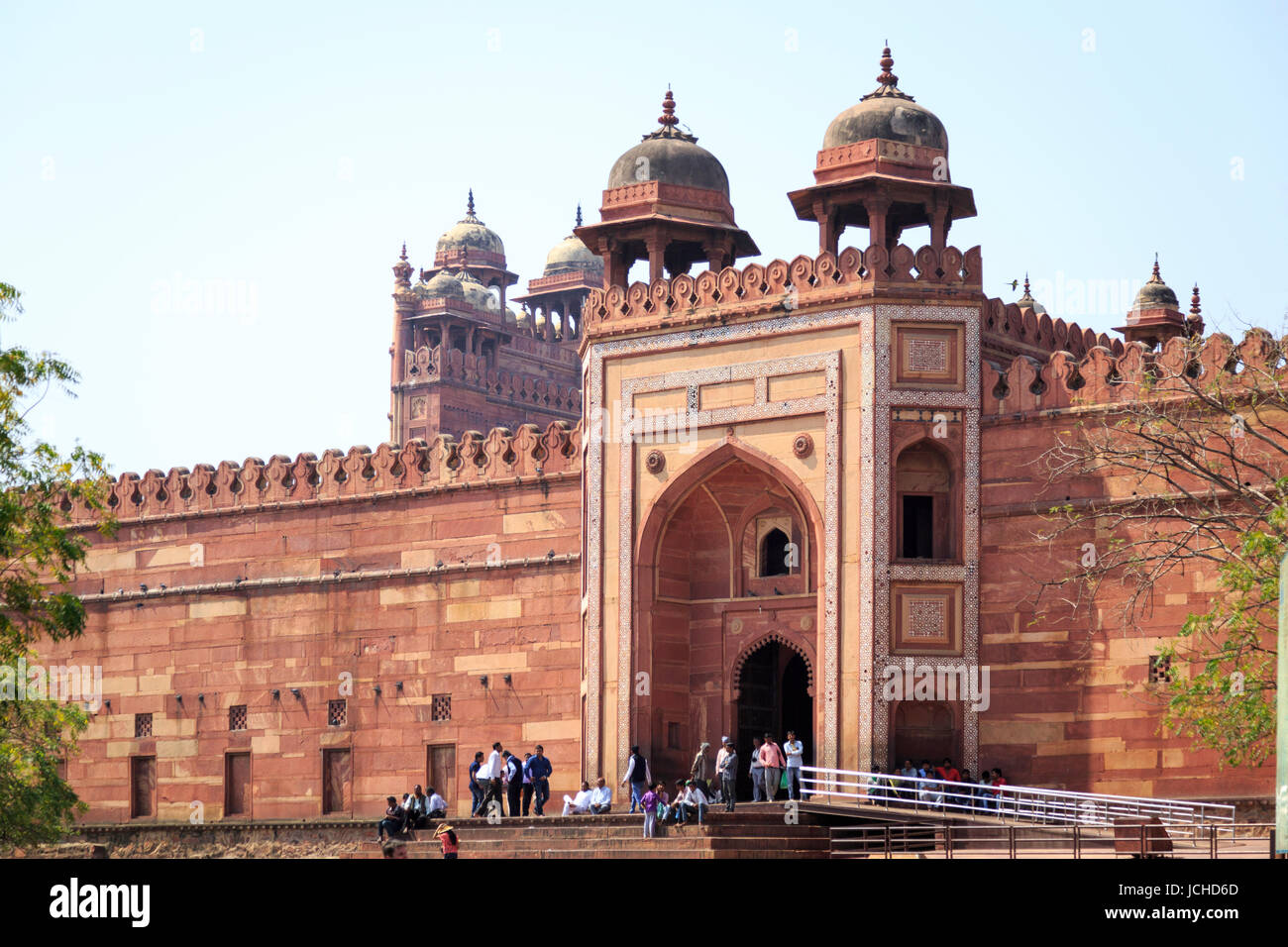 Jama Masjid, Oder, Dargah Moschee, Fatehpur Sikri, Uttar Pradesh, Indien, Indien Stockfoto