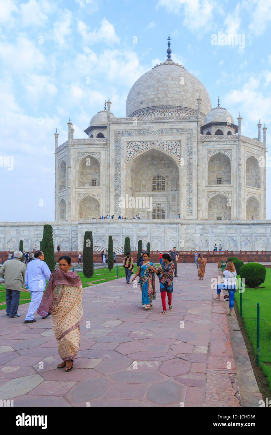 Taj Mahal, Uttar Pradesh, Indien Stockfoto