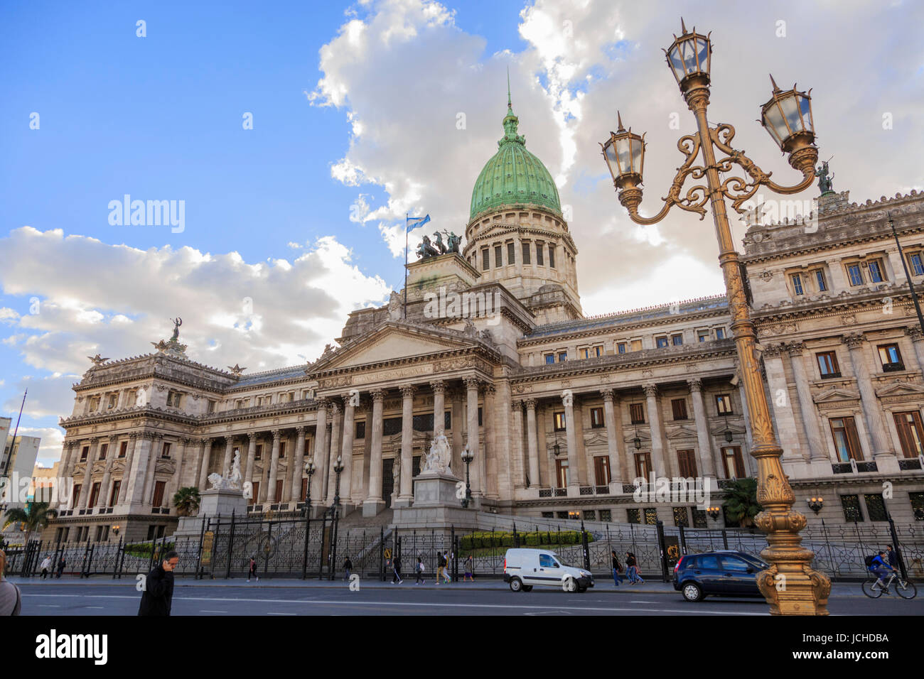 Der Argentinische Kongresspalast (, Palacio del Congreso De La Nación Argentina) in Buenos Aires ist der Sitz des Argentinischen Nationalkong Stockfoto