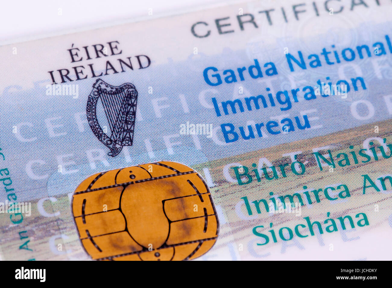 Garda National Immigration Bureau / GNIB / Irish Visa Stockfoto