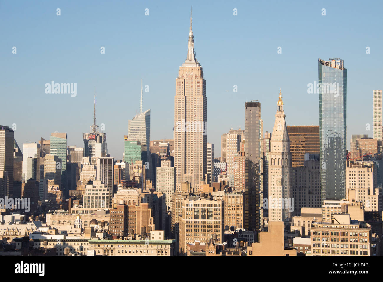 Empire State Building und die Skyline von Manhattan, New York City, NY, USA Stockfoto
