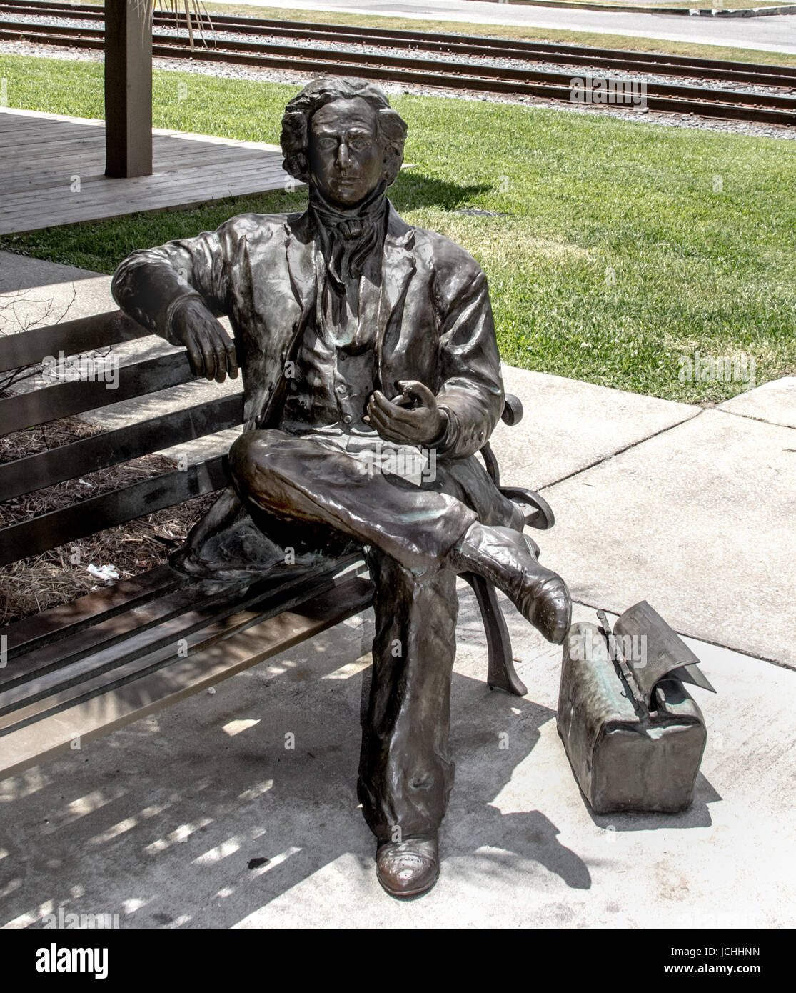 Statue von David Levy Yulee eine wichtige Figur im 19. Jahrhundert Florida und Amelia Island Stockfoto
