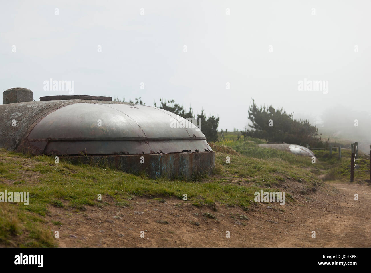 Militärische Bunker (Bunker) im Golden Gate National Recreation Area - San Francisco, Kalifornien, USA Stockfoto