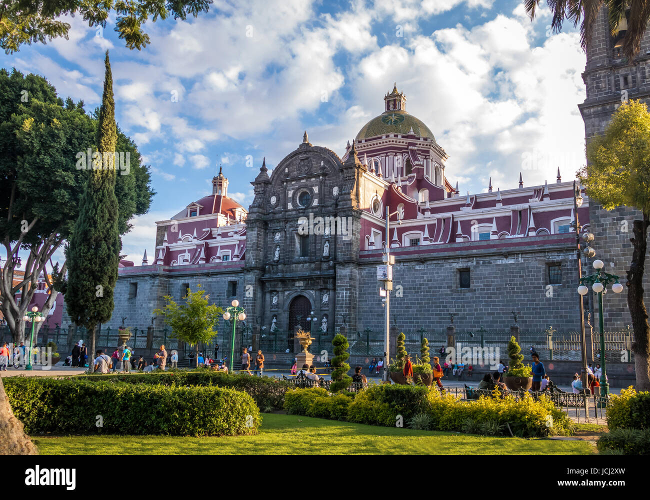 PUEBLA, Mexiko - 16. Oktober 2016: Puebla Kathedrale - Puebla, Mexiko Stockfoto