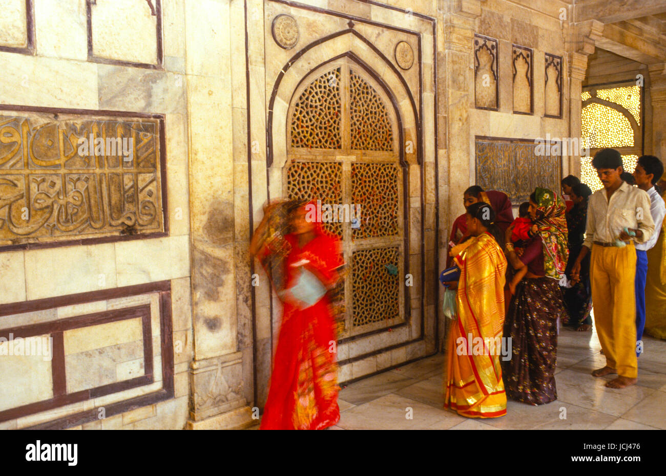 Tombe von Scheich Salim in Fatehpur Sikri, Indien Stockfoto