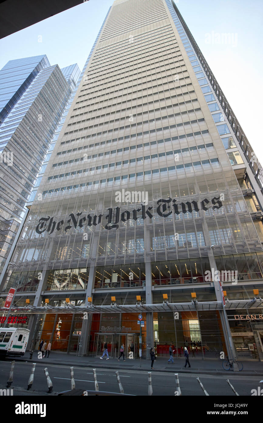 Die New York Times building New York City USA Stockfoto