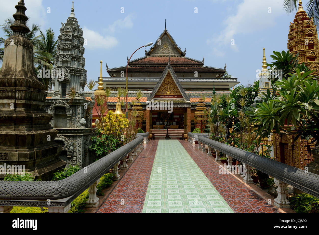 Der Wat Bo in der Innenstadt von Siem Riep Neat Ankro Wat Tempel im Westen Kambodschas. Stockfoto