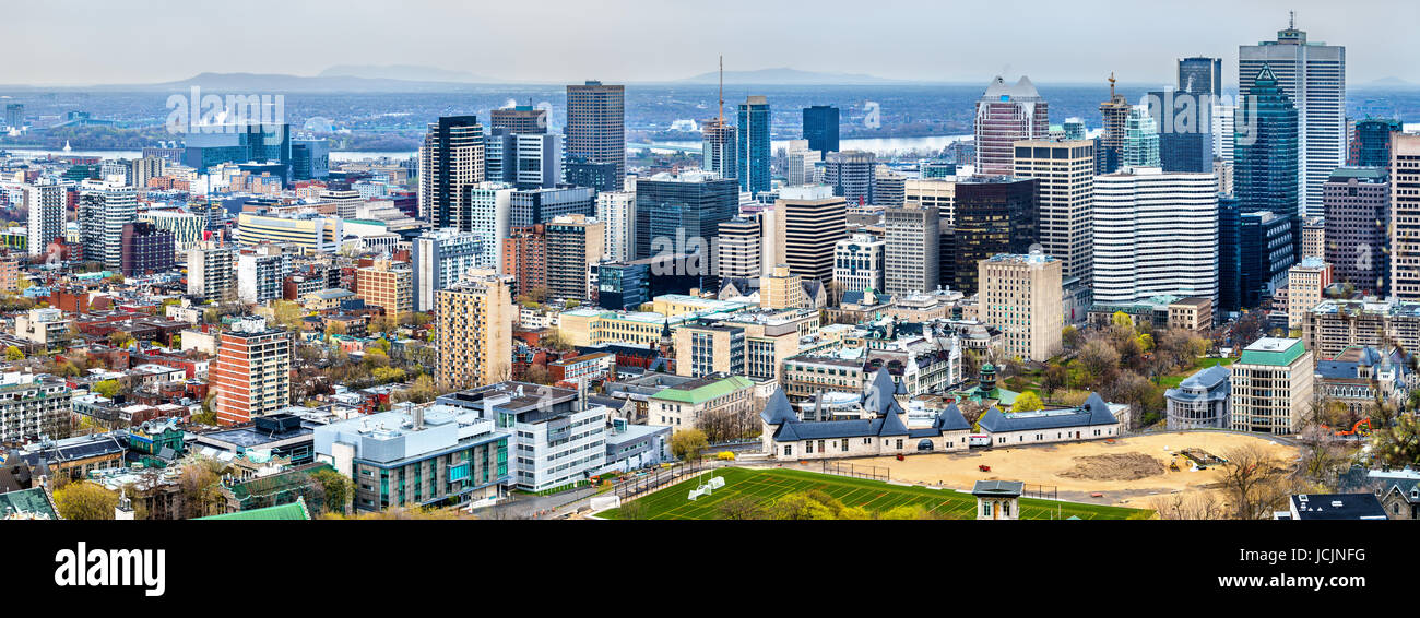 Skyline von Montreal vom Mont Royal, Kanada Stockfoto