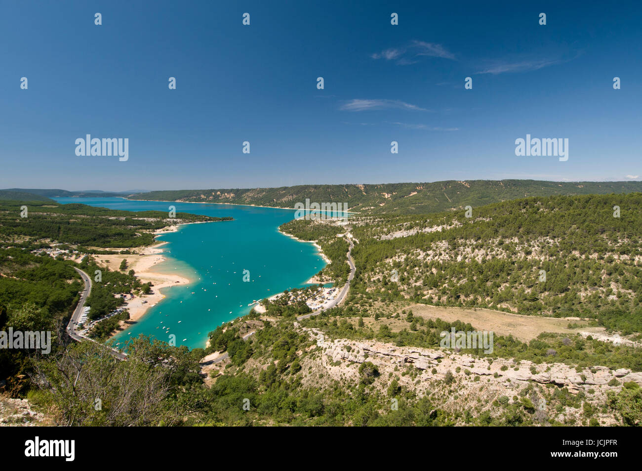 See von Sainte Croix, Provence, Frankreich. Stockfoto