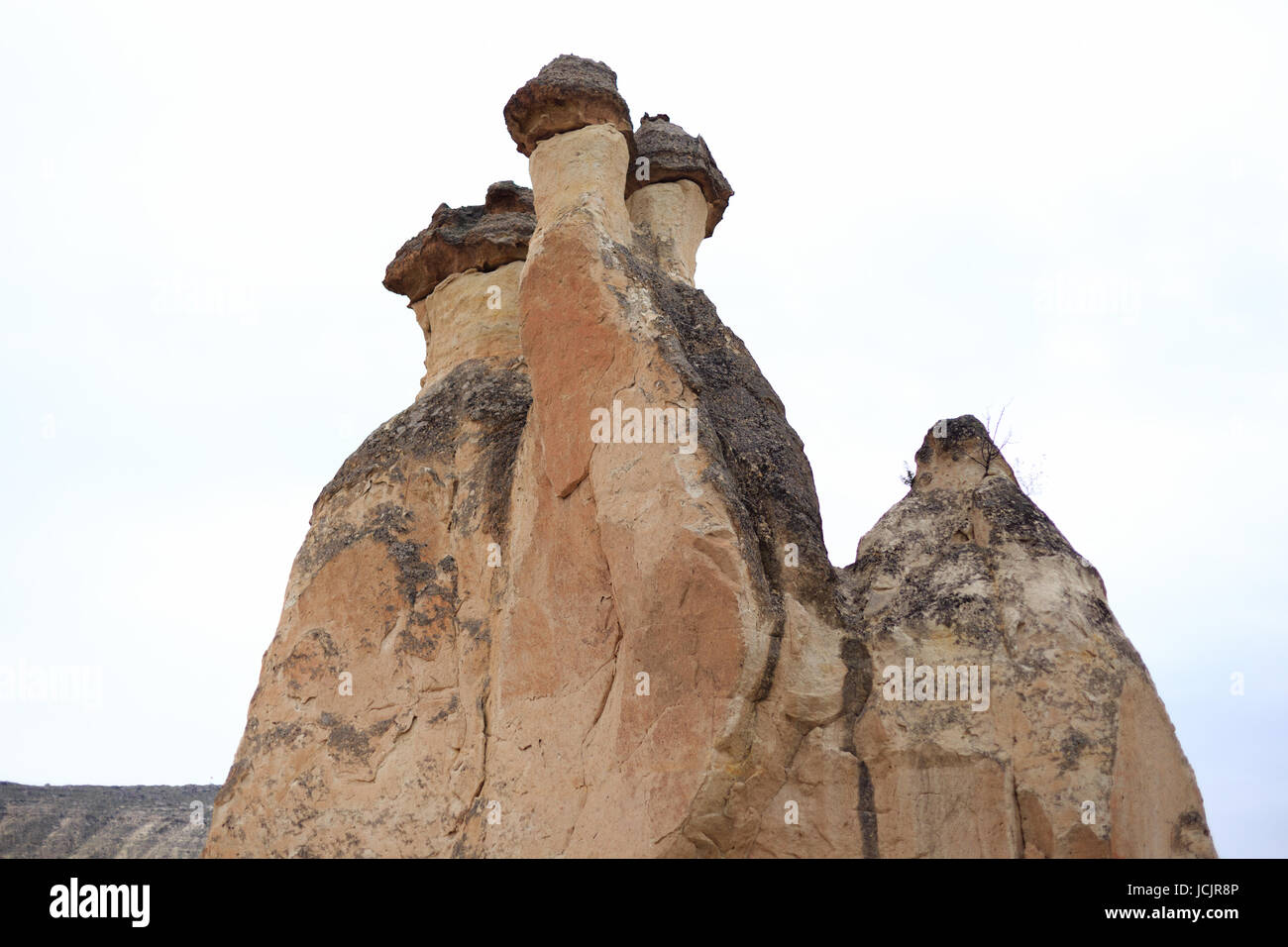Horizontalen Schuss Feenkamine in Kappadokien in der Türkei Stockfoto