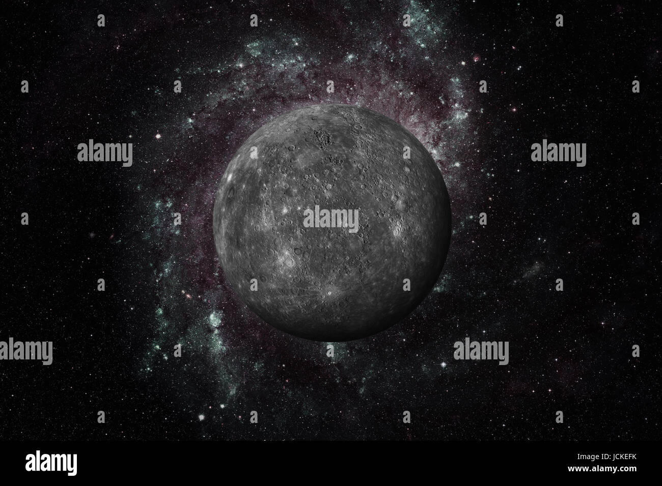 Sonnensystem - Quecksilber. Es ist die kleinste und der der Sonne am nächsten der acht Planeten des Sonnensystems, mit einer Umlaufzeit von etwa 88 Masse d Stockfoto