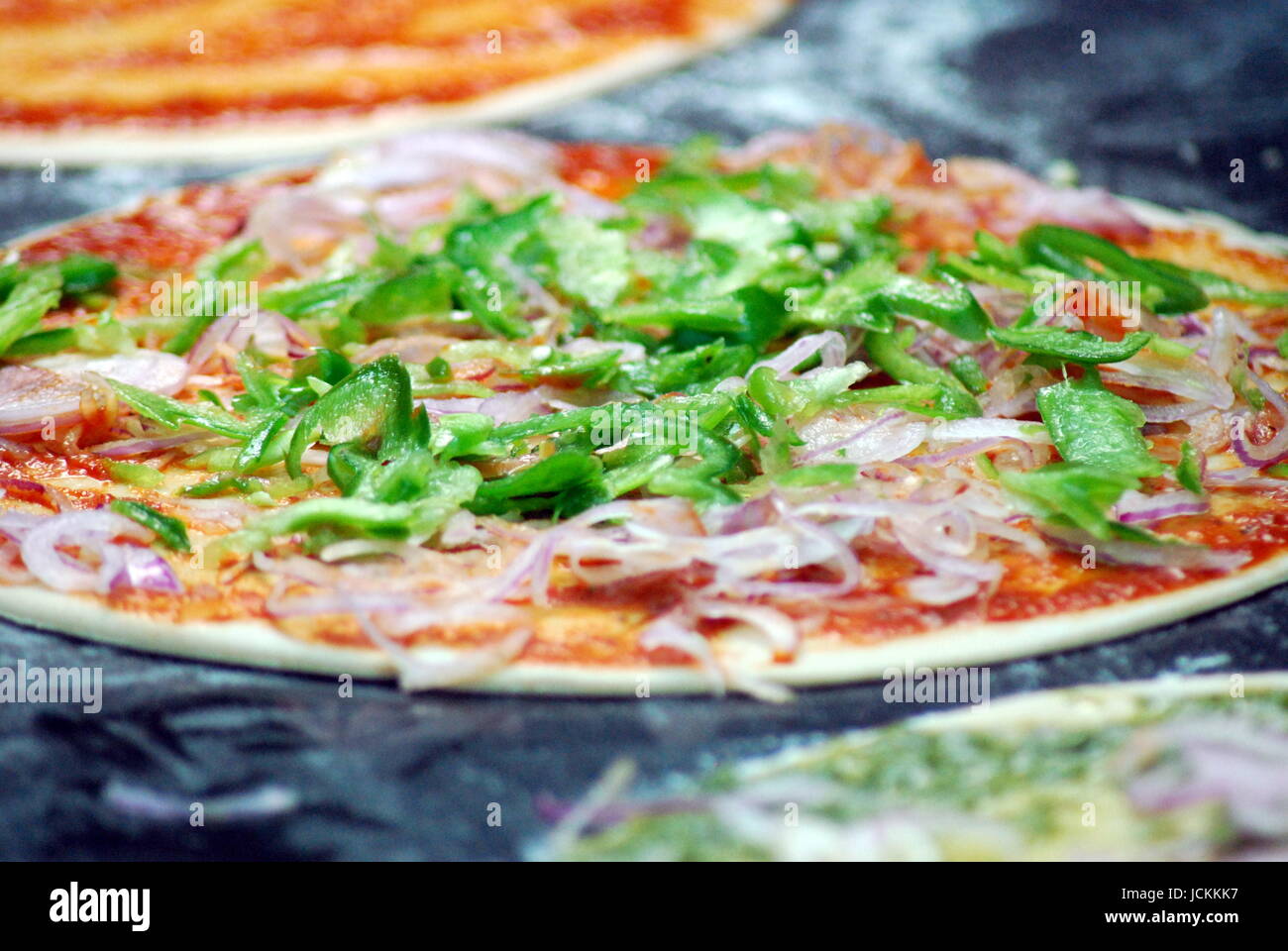 Indische Pizza Stockfoto