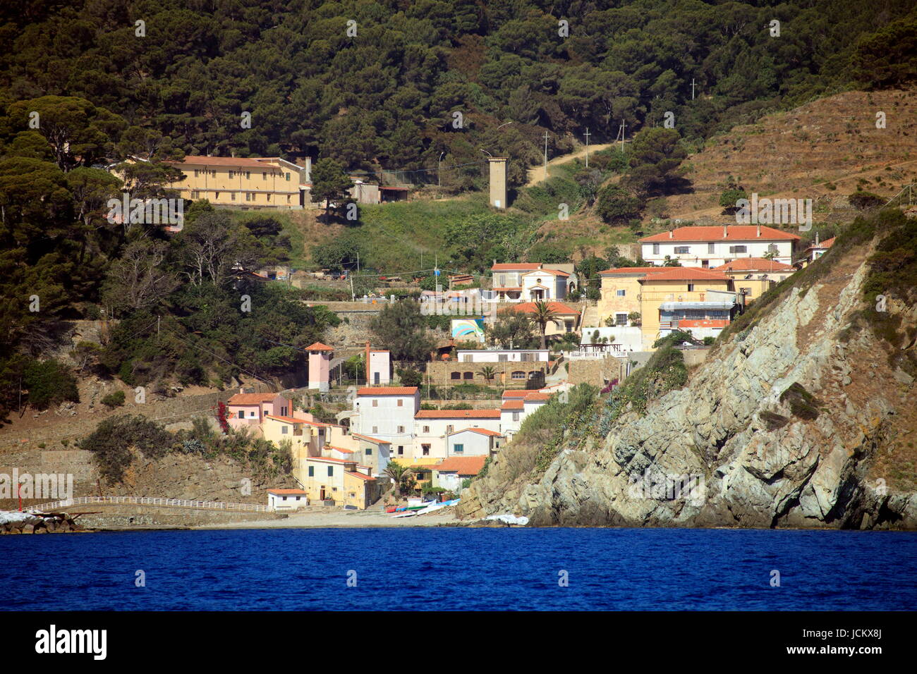Italien, Toskana, Insel Gorgona. Stockfoto