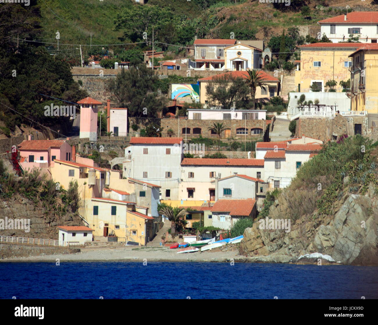 Italien, Toskana, Insel Gorgona. Stockfoto